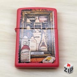 Bật lửa zippo fuel can (mã số 6) sơn đỏ
