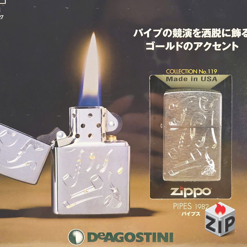 Bộ sưu tập zippo 80th anniversary collection no. 119 - pipes 1982 chính hãng Bộ sưu tập zippo 80th anniversary collection no. 119 - pipes 1982 - Ảnh 4