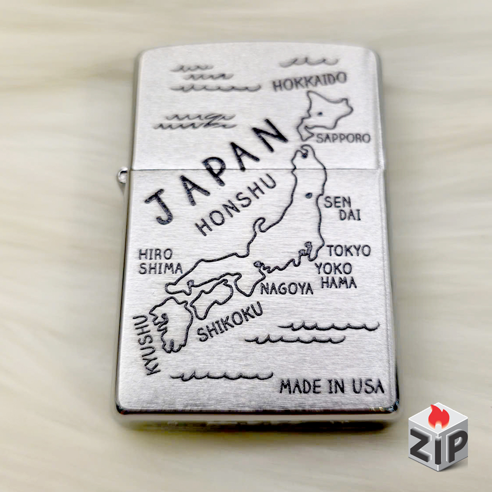 Bật lửa zippo japan (mã số 81) - bản đồ nhật bản chính hãng Bật lửa zippo japan (mã số 81) - bản đồ nhật bản