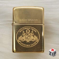 Zippo southern cross country club brass bóng - 12 la mã