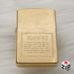 Zippo solid brass khắc thông điệp quảng cáo - 15 la mã