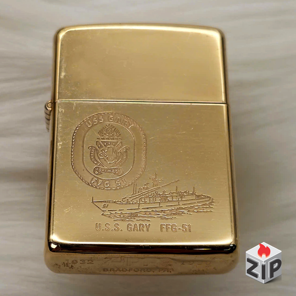 Zippo Chu Niên 1932-1990 Tàu Khu Trục U.S.S. Gary chính hãng Zippo Chu Niên 1932-1990 Tàu Khu Trục U.S.S. Gary