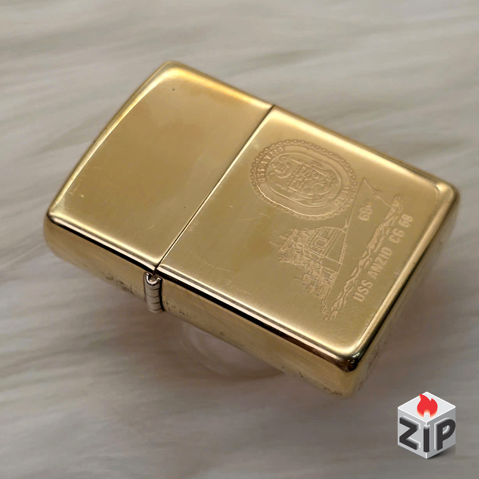 Zippo Tàu Tuần Dương U.S.S. Anzio Đồng Khối Nguyên Tem - 12 La Mã chính hãng Zippo Tàu Tuần Dương U.S.S. Anzio Đồng Khối Nguyên Tem - 12 La Mã - Ảnh 3