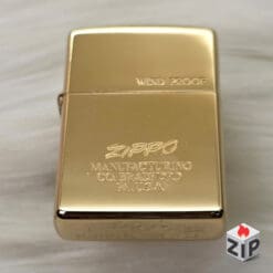 Zippo Khắc Slogan Nhà Máy Mạ Vàng Bóng - 13 La Mã