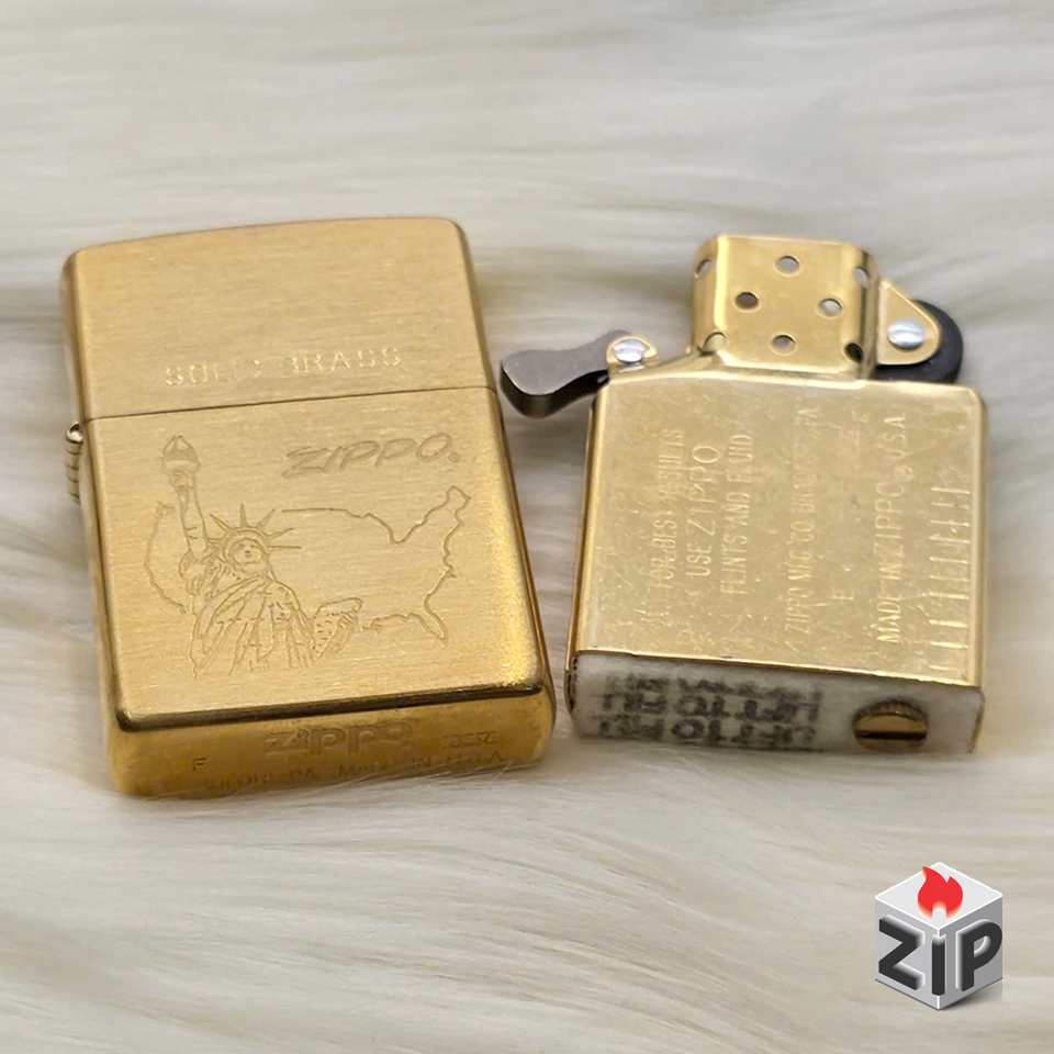 Bật lửa zippo tượng nữ thần tự do và bản đồ mỹ brass - 15 la mã chính hãng Bật lửa zippo tượng nữ thần tự do và bản đồ mỹ brass - 15 la mã - Ảnh 6