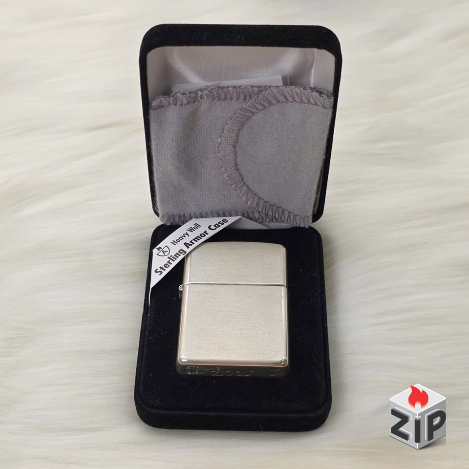 Zippo Armor Bạc Khối Sterling Xước Trơn Sử Dụng Lướt - 2024 chính hãng Zippo Armor Bạc Khối Sterling Xước Trơn Sử Dụng Lướt - 2024