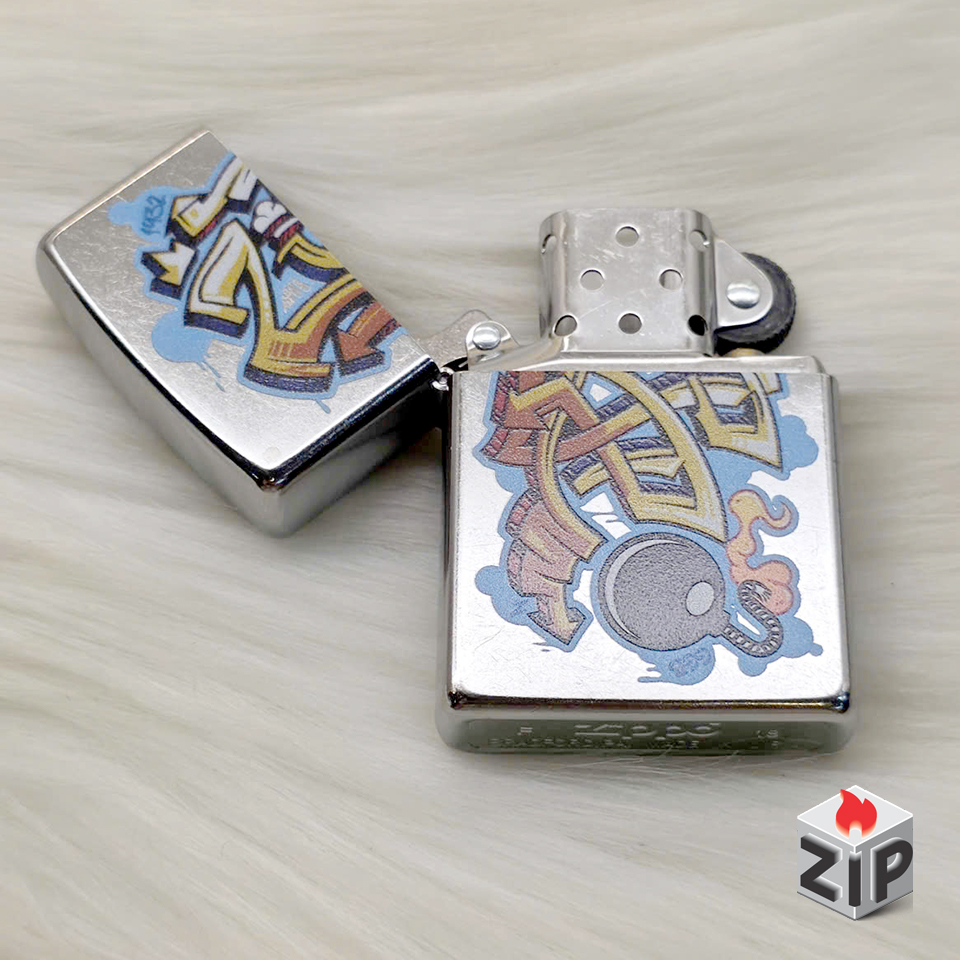 Bật lửa zippo graffiti design (mã số 103) - nghệ thuật đường phố chính hãng Bật lửa zippo graffiti design (mã số 103) - nghệ thuật đường phố - Ảnh 4