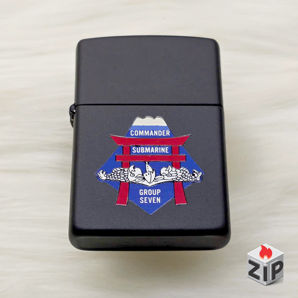 Bật lửa zippo commander submarine group seven sơn đen - 8 la mã chính hãng Bật lửa zippo commander submarine group seven sơn đen - 8 la mã - Ảnh 2