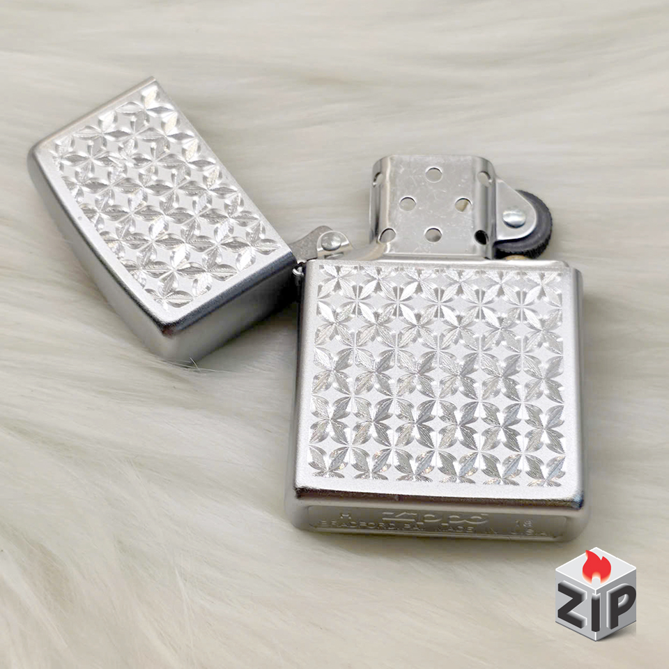 Bật lửa zippo star (mã số 104) - hoa văn ngôi sao cnc chính hãng Bật lửa zippo star (mã số 104) - hoa văn ngôi sao cnc - Ảnh 4