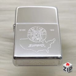 Zippo Bản Đồ Mỹ và Tượng Nữ Thần Tự Do HP - 12 La Mã