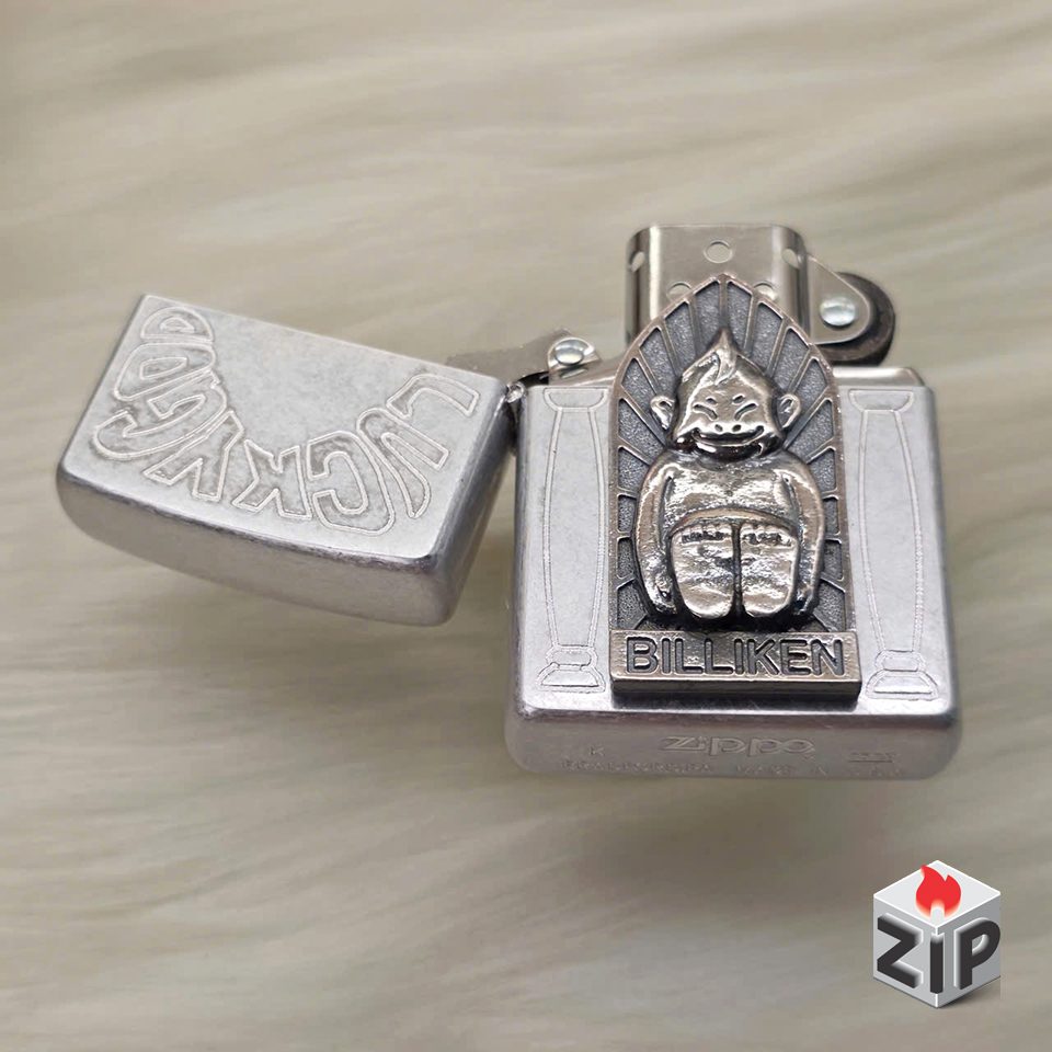 Zippo Khắc Tượng Billiken Lucky God Lắc Kê Bạc Xuất Nhật - 12 La Mã chính hãng Zippo Khắc Tượng Billiken Lucky God Lắc Kê Bạc Xuất Nhật - 12 La Mã - Ảnh 5
