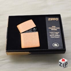 Zippo Đồng Đỏ Nguyên Chất Trơn Brushed Phiên Bản Giới Hạn - 2022