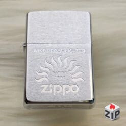 Zippo Logo Lửa Wind Proof Brushed Chrome - 12 La Mã