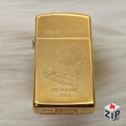 Zippo Slim Chu Niên 1932-1991 Tàu Đổ Bộ U.S.S. Okinawa LPH-3