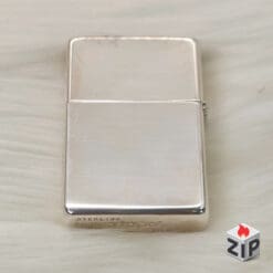Zippo Bạc Khối Sterling Vintage Trơn New Full Box - 2007