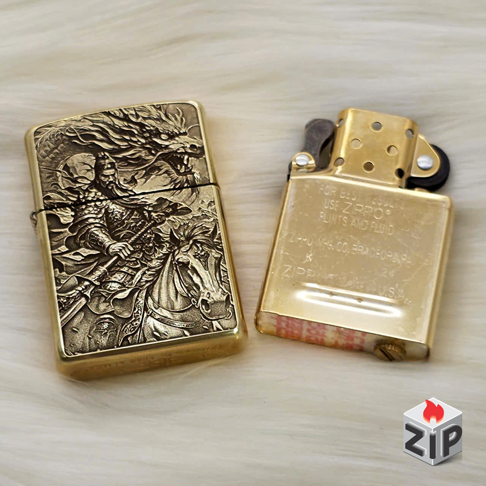 Zippo quang vũ armor brass 3d - new full box chính hãng Zippo quang vũ armor brass 3d - new full box - Ảnh 4