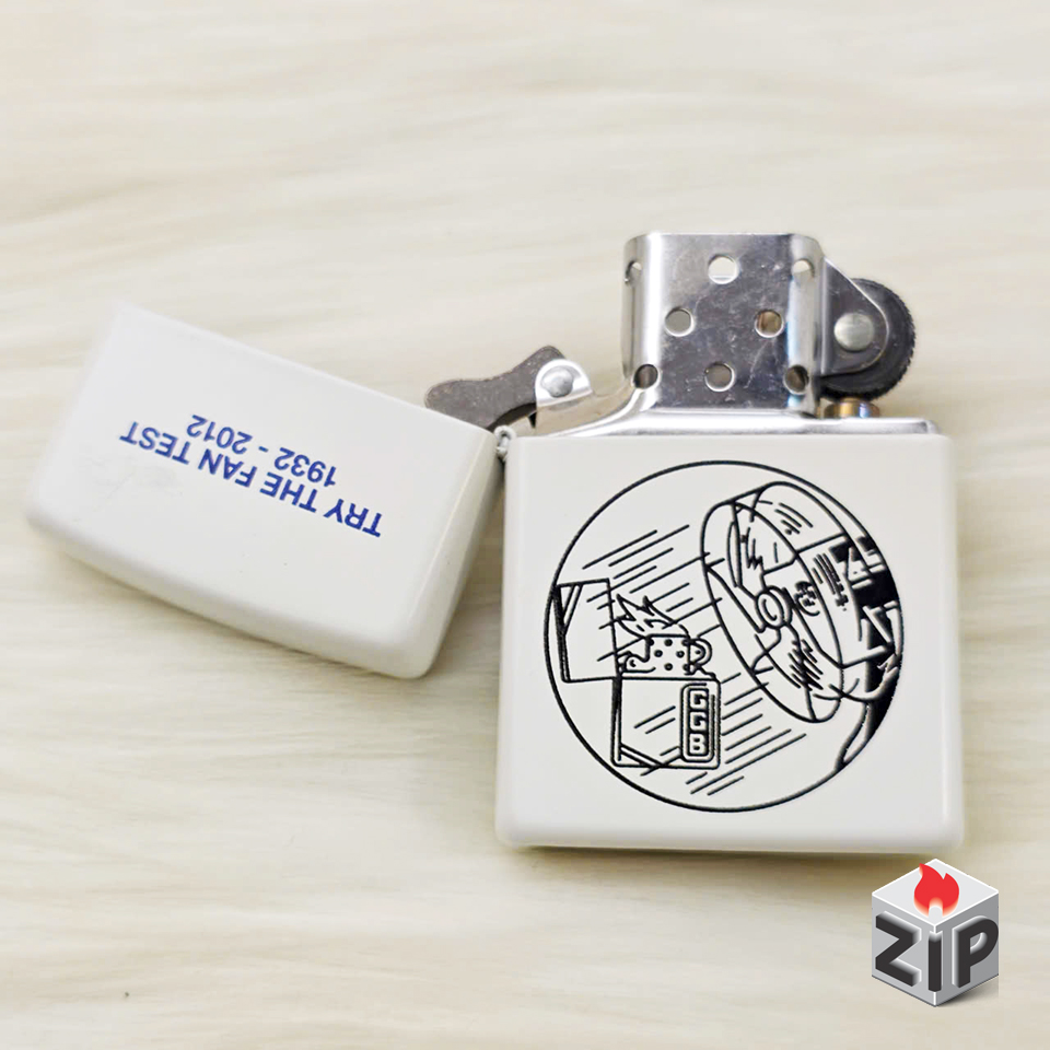 Bật lửa zippo fan test (mã số 7) sơn trắng chính hãng Bật lửa zippo fan test (mã số 7) sơn trắng - Ảnh 5