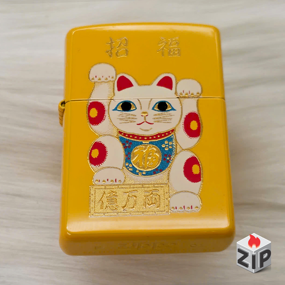 Zippo Mèo Thần Tài Sơn Mài (Maneki Neko Urushi) - Sản Xuất 2001 chính hãng Zippo Mèo Thần Tài Sơn Mài (Maneki Neko Urushi) - Sản Xuất 2001 - Ảnh 4