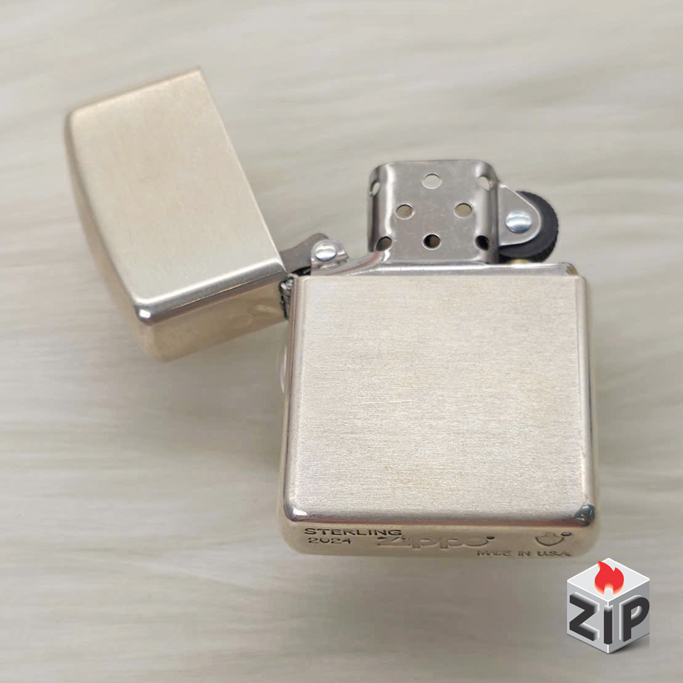 Zippo Armor Bạc Khối Sterling Xước Trơn Sử Dụng Lướt - 2024 chính hãng Zippo Armor Bạc Khối Sterling Xước Trơn Sử Dụng Lướt - 2024 - Ảnh 3