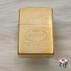 Zippo logo vương miện và vòng nguyệt quế brass - 15 la mã