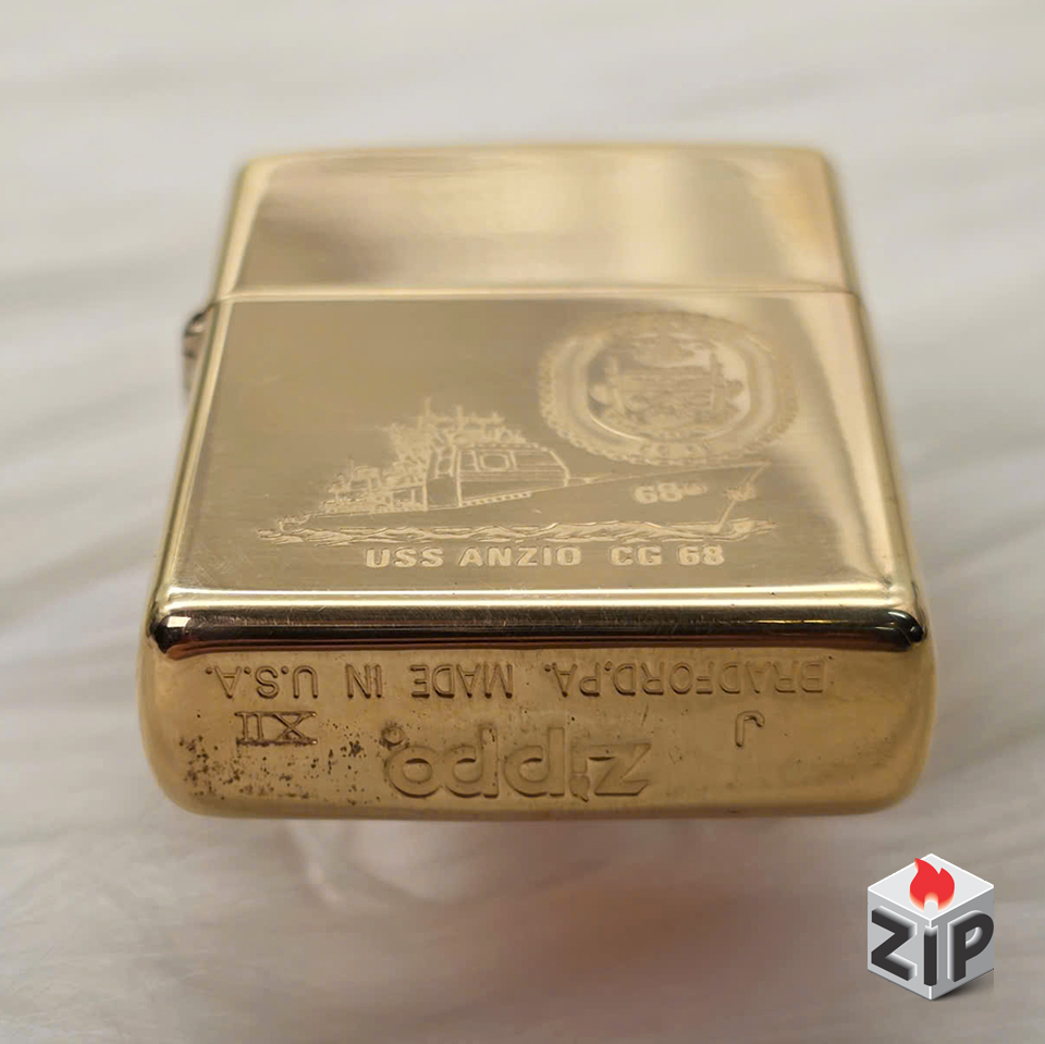 Zippo Tàu Tuần Dương U.S.S. Anzio Đồng Khối Nguyên Tem - 12 La Mã chính hãng Zippo Tàu Tuần Dương U.S.S. Anzio Đồng Khối Nguyên Tem - 12 La Mã - Ảnh 5