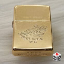 Zippo Chu Niên 1932-1989 Tàu Sân Bay U.S.S. America Khắc 2 Mặt
