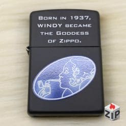 Bật lửa zippo windy (mã số 2) sơn đen