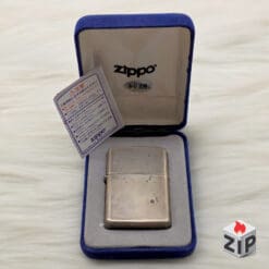 Zippo Bạc Khối Sterling Trơn Vân Đồng Tâm Qua Sử Dụng - 2003