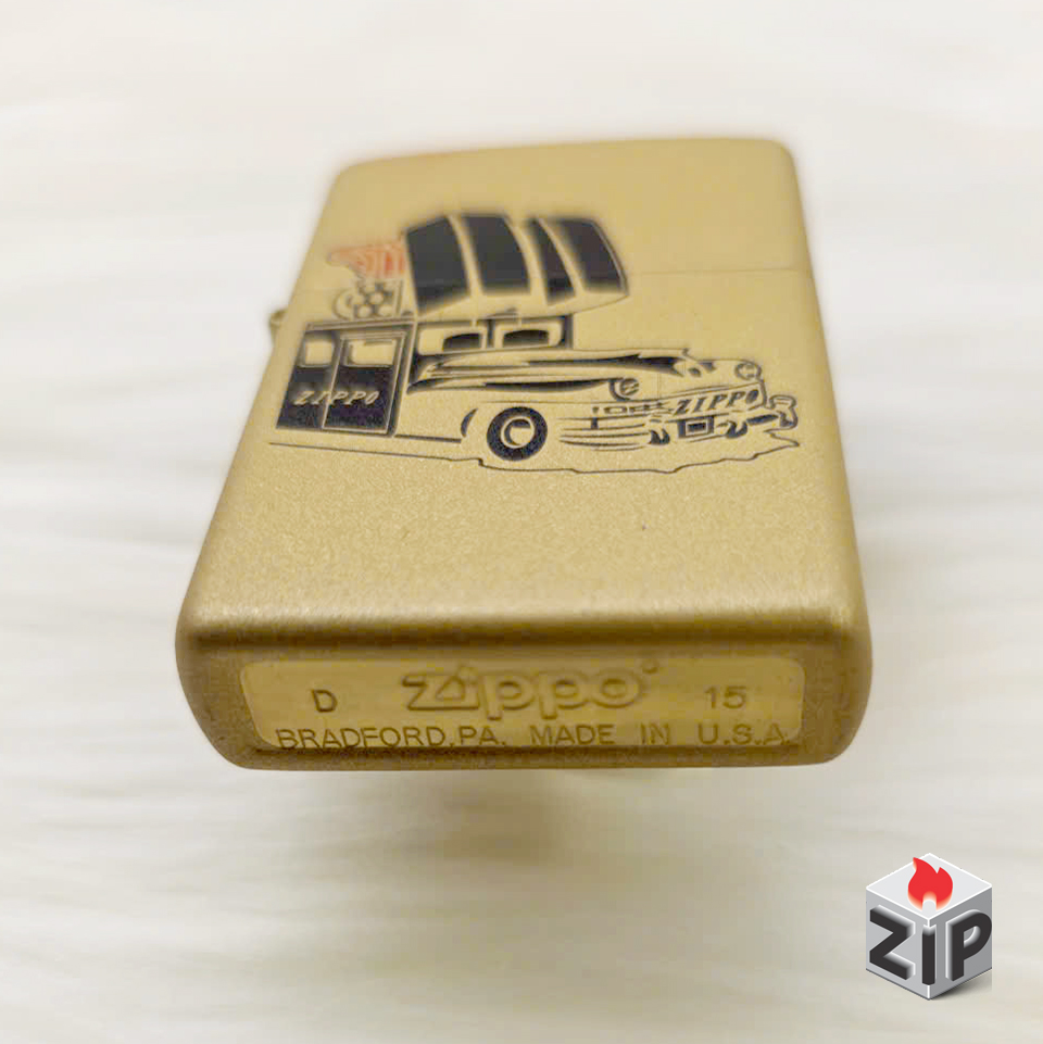 Bật lửa zippo car (mã số 19) sơn vàng chính hãng Bật lửa zippo car (mã số 19) sơn vàng - Ảnh 4