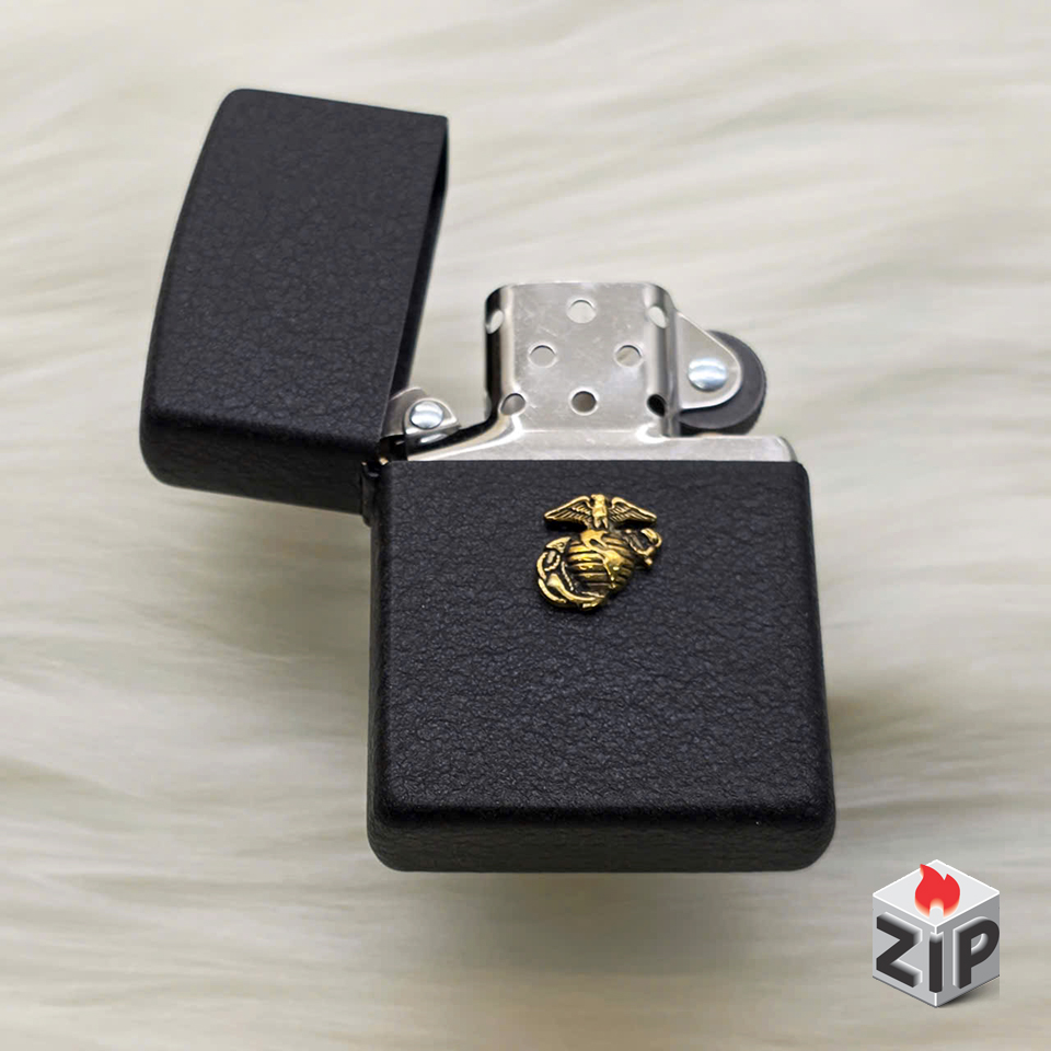 Zippo usmc marine corps black crackle pin emblem - 14 la mã chính hãng Zippo usmc marine corps black crackle pin emblem - 14 la mã - Ảnh 7