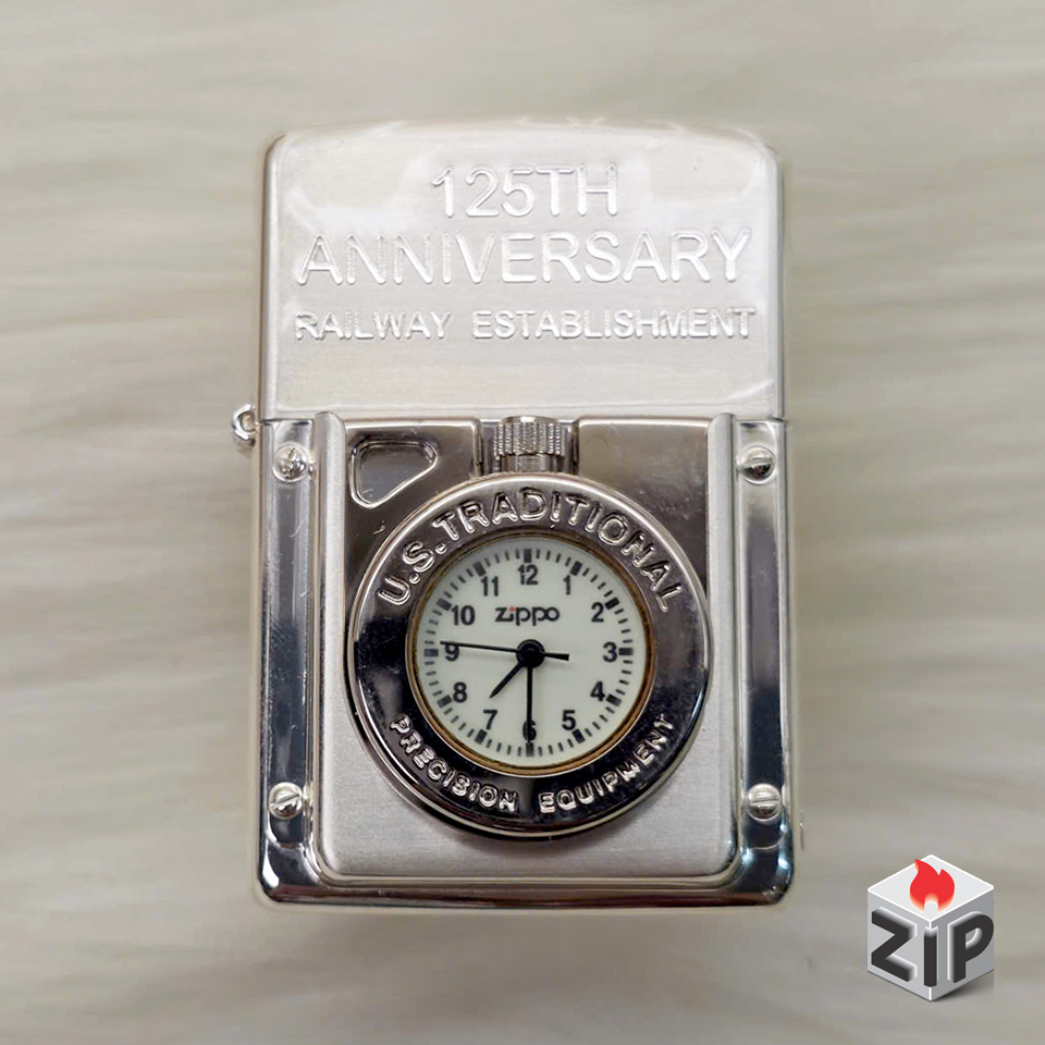 Zippo Time Đồng Hồ Cơ Khí Kỷ Niệm 125 Năm Đường Sắt Nhật Lắc Kê Bạc Dạ Quang - 13 La Mã chính hãng Zippo Time Đồng Hồ Cơ Khí Kỷ Niệm 125 Năm Đường Sắt Nhật Lắc Kê Bạc Dạ Quang - 13 La Mã - Ảnh 9