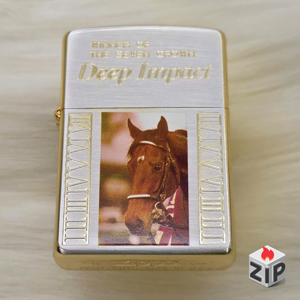 Zippo Phiên Bản Đặc Biệt: Ngựa Đua Deep Impact Triện Vàng - Sản Xuất 2006 chính hãng Zippo Phiên Bản Đặc Biệt: Ngựa Đua Deep Impact Triện Vàng - Sản Xuất 2006