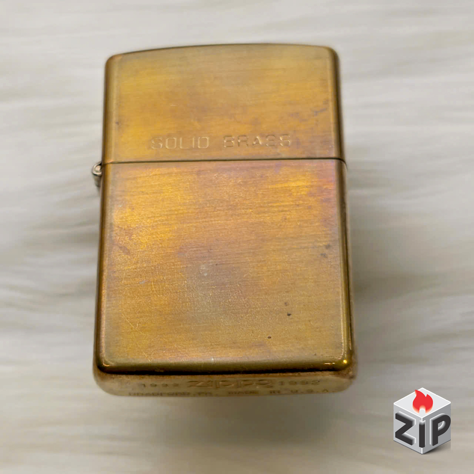 Bật lửa zippo chu niên trơn - brass 1932 - 1992 chính hãng Bật lửa zippo chu niên trơn - brass 1932 - 1992