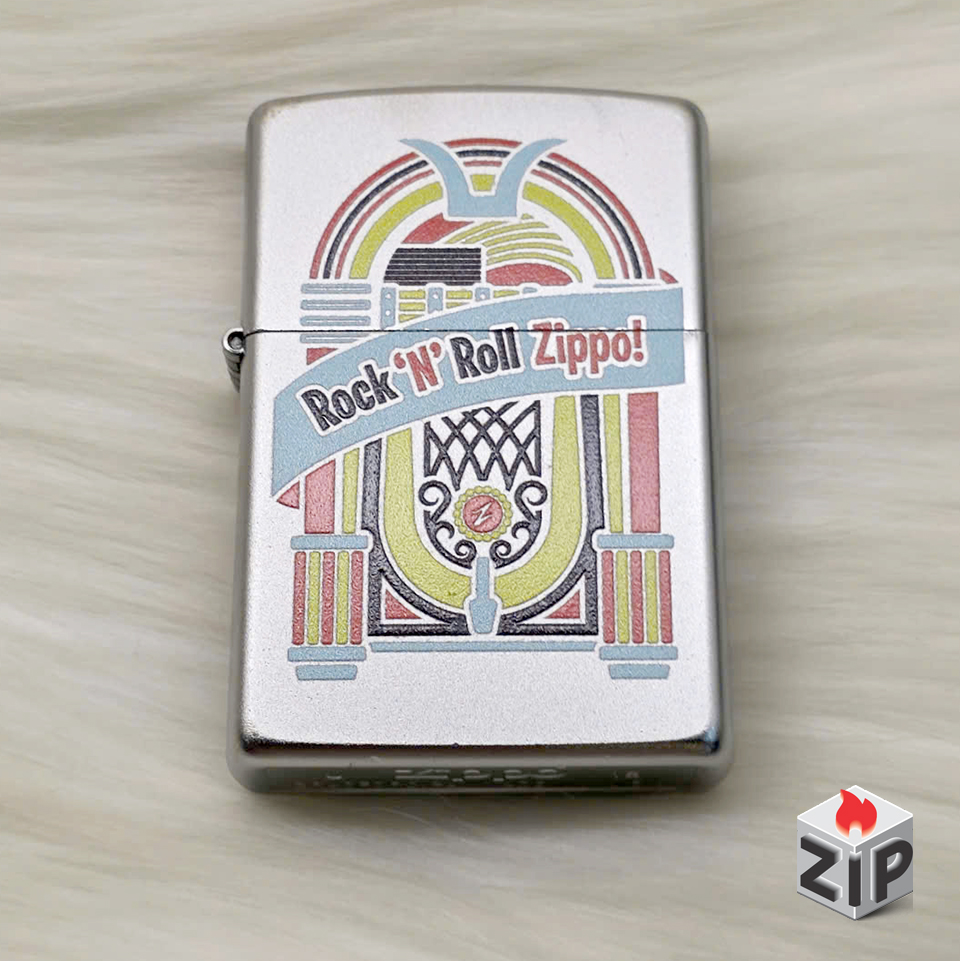 Bật lửa zippo jukebox (mã số 114) satin chính hãng Bật lửa zippo jukebox (mã số 114) satin
