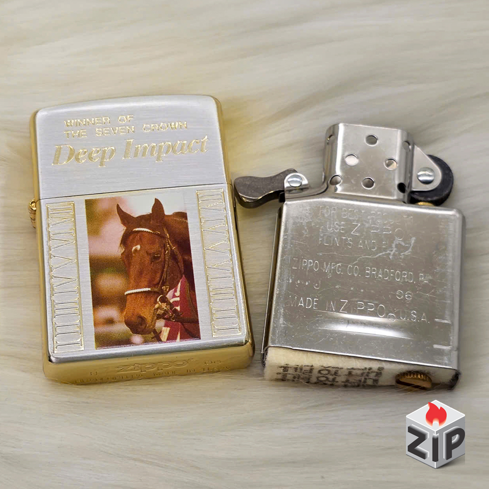 Zippo Phiên Bản Đặc Biệt: Ngựa Đua Deep Impact Triện Vàng - Sản Xuất 2006 chính hãng Zippo Phiên Bản Đặc Biệt: Ngựa Đua Deep Impact Triện Vàng - Sản Xuất 2006 - Ảnh 2