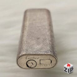 Alternative view of Bật Lửa Cartier Gas Ellipse Lắc Kê Bạc Khắc Hoa Văn Xước - QSD