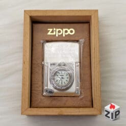 Zippo Time Đồng Hồ Cơ Khí Kỷ Niệm 125 Năm Đường Sắt Nhật Lắc Kê Bạc Dạ Quang - 13 La Mã