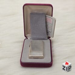 Zippo Slim Bạc Khối Sterling Trơn New Full Box - 1995