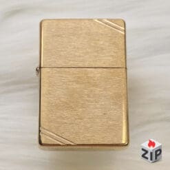 Zippo Vintage Đồng Khối Xước Khắc Chéo - 2025
