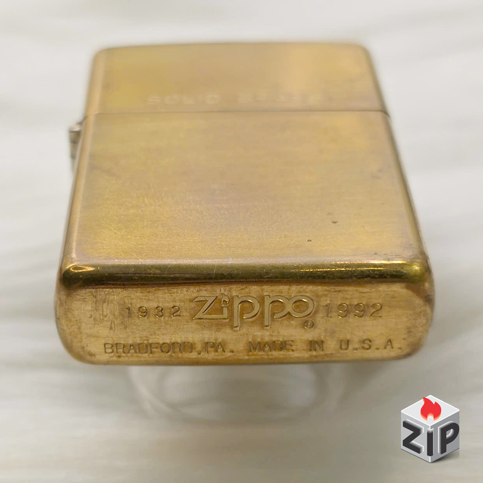 Bật lửa zippo chu niên trơn - brass 1932 - 1992 chính hãng Bật lửa zippo chu niên trơn - brass 1932 - 1992 - Ảnh 3