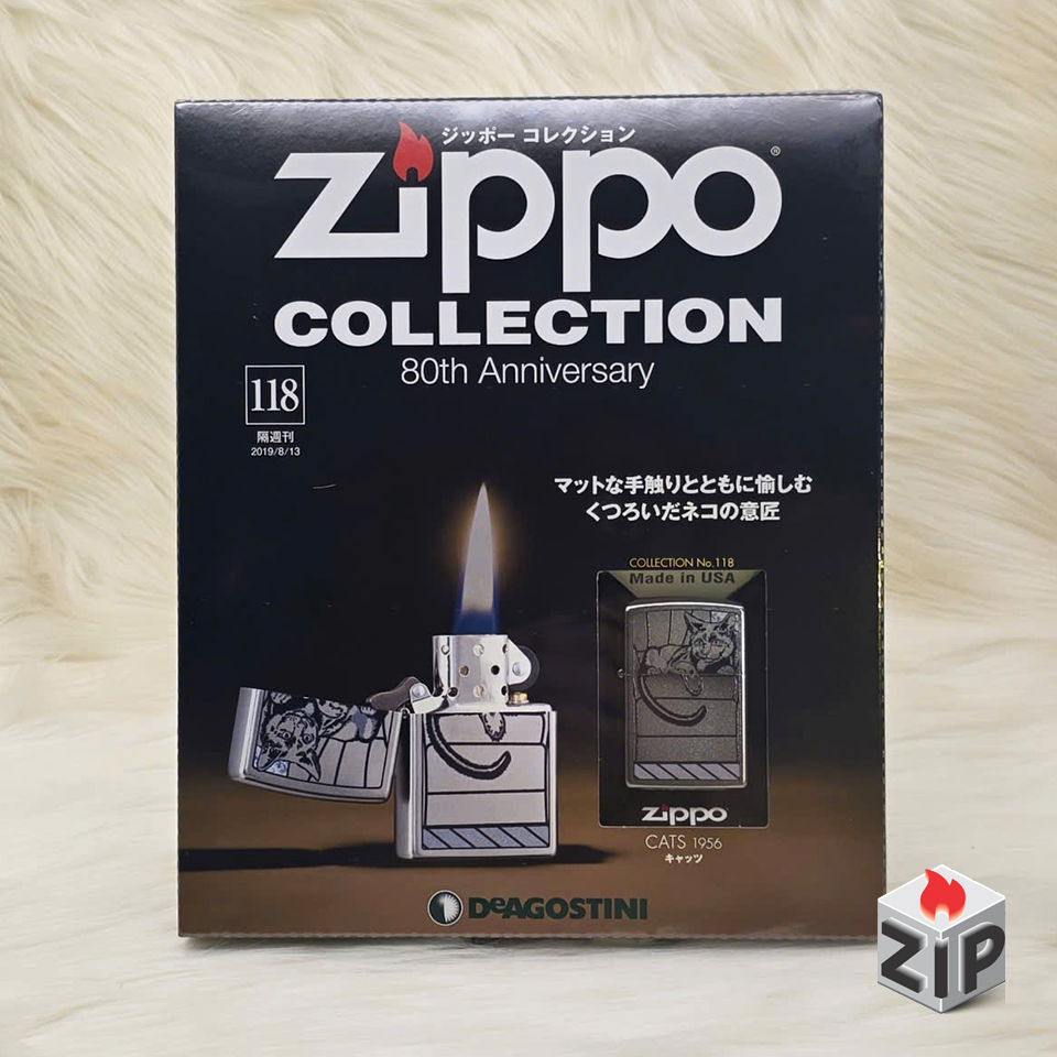 Bộ sưu tập zippo 80th anniversary collection no. 118 - cats 1956 chính hãng Bộ sưu tập zippo 80th anniversary collection no. 118 - cats 1956