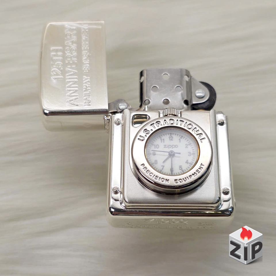 Zippo Time Đồng Hồ Cơ Khí Kỷ Niệm 125 Năm Đường Sắt Nhật Lắc Kê Bạc Dạ Quang - 13 La Mã chính hãng Zippo Time Đồng Hồ Cơ Khí Kỷ Niệm 125 Năm Đường Sắt Nhật Lắc Kê Bạc Dạ Quang - 13 La Mã - Ảnh 3