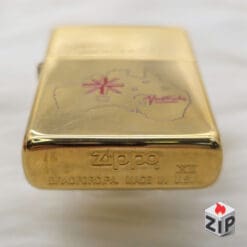 Alternative view of Zippo bản đồ và quốc kỳ úc brass bóng - 12 la mã