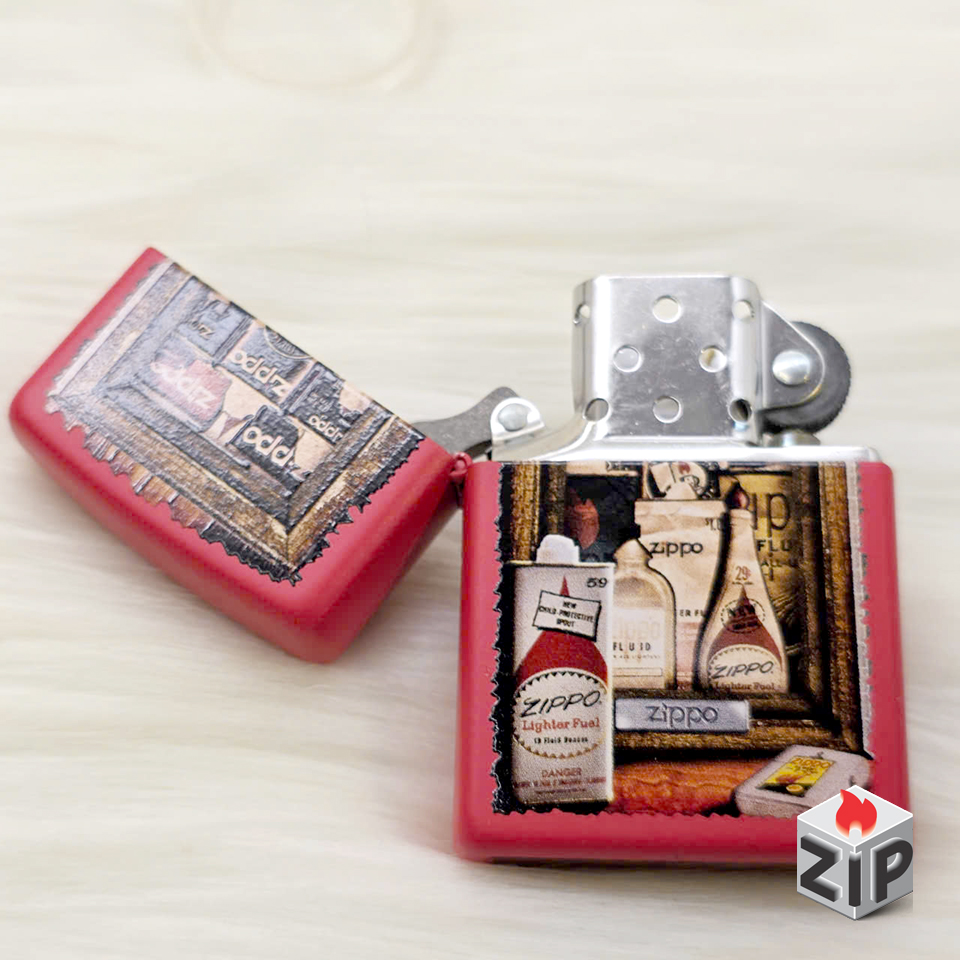 Bật lửa zippo fuel can (mã số 6) sơn đỏ chính hãng Bật lửa zippo fuel can (mã số 6) sơn đỏ - Ảnh 2