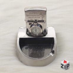 Alternative view of Zippo Time Đồng Hồ Cơ Khí Windy Lắc Kê Bạc Dạ Quang Kèm Gạt Tàn Giới Hạn - 12 La Mã