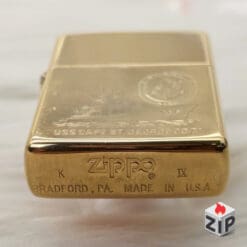 Alternative view of Zippo Tàu Tuần Dương U.S.S. Cape St. George Đồng Khối Nguyên Tem - 9 La Mã