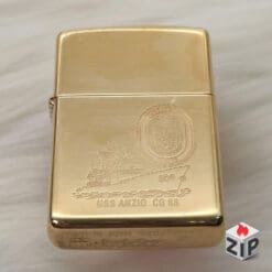 Zippo Tàu Tuần Dương U.S.S. Anzio Đồng Khối Nguyên Tem - 12 La Mã