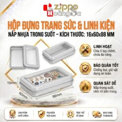 HỘP ĐỰNG TRANG SỨC & LINH KIỆN - NẮP NHỰA TRONG SUỐT